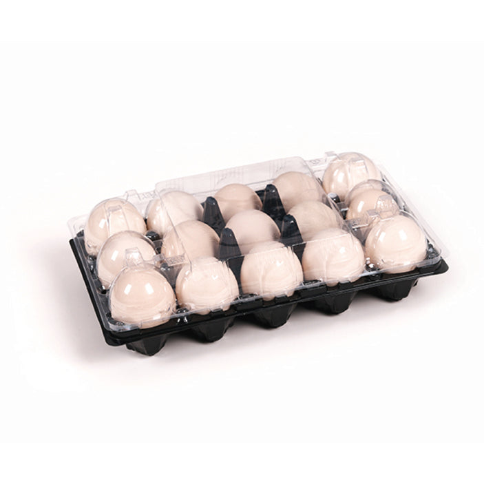 15 medium-sized black egg trays