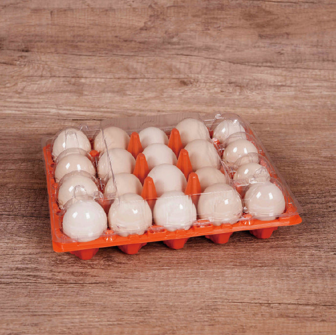 20 medium-sized orange red egg trays