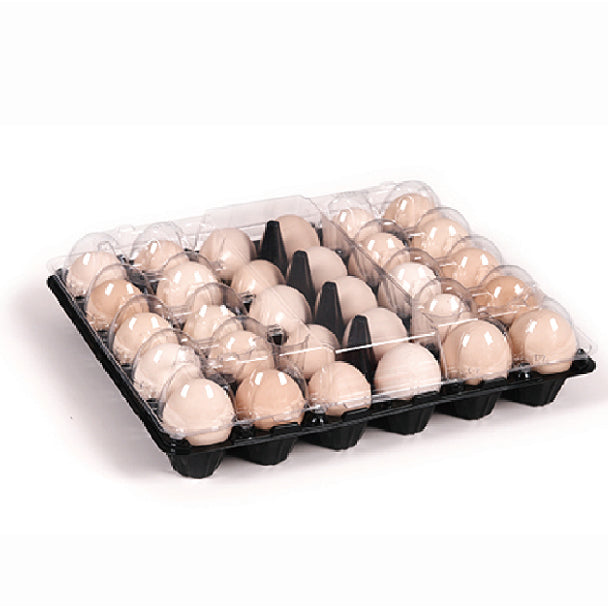30 large black egg trays