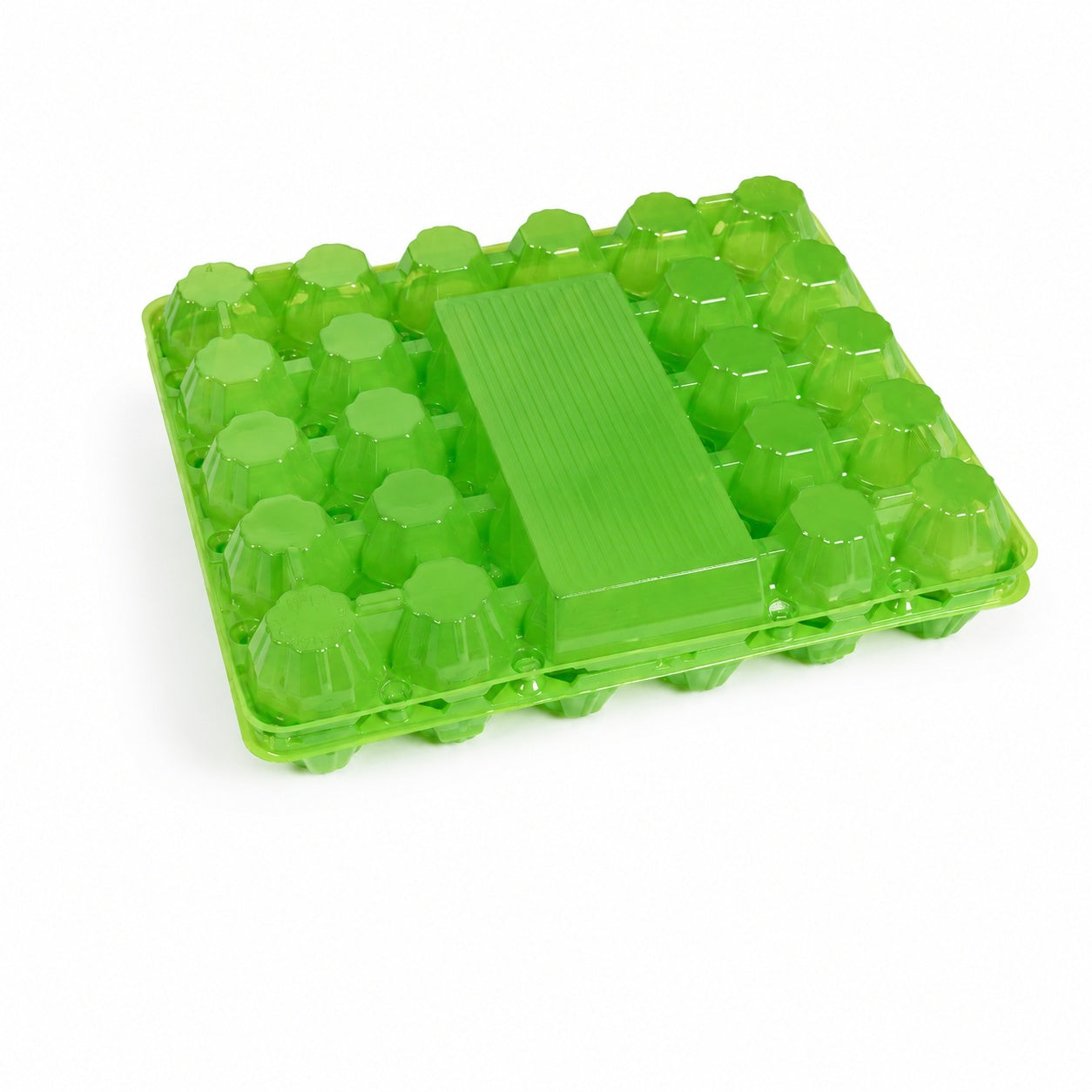 30 colored egg trays